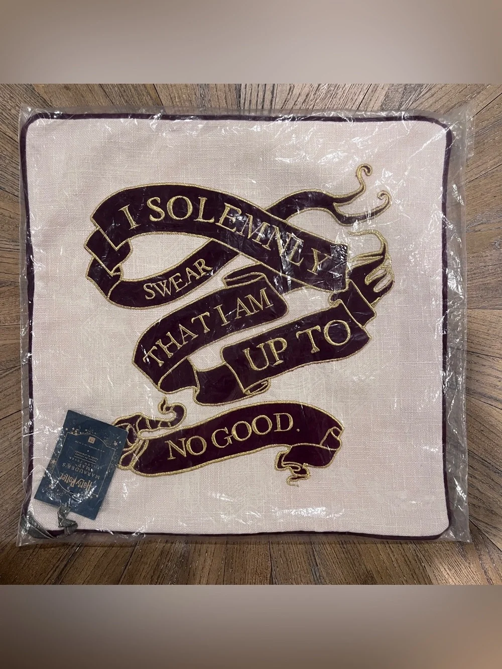 NWT Pottery Barn Teen Harry Potter Marauders Map Glow in the Dark Pillow Cover